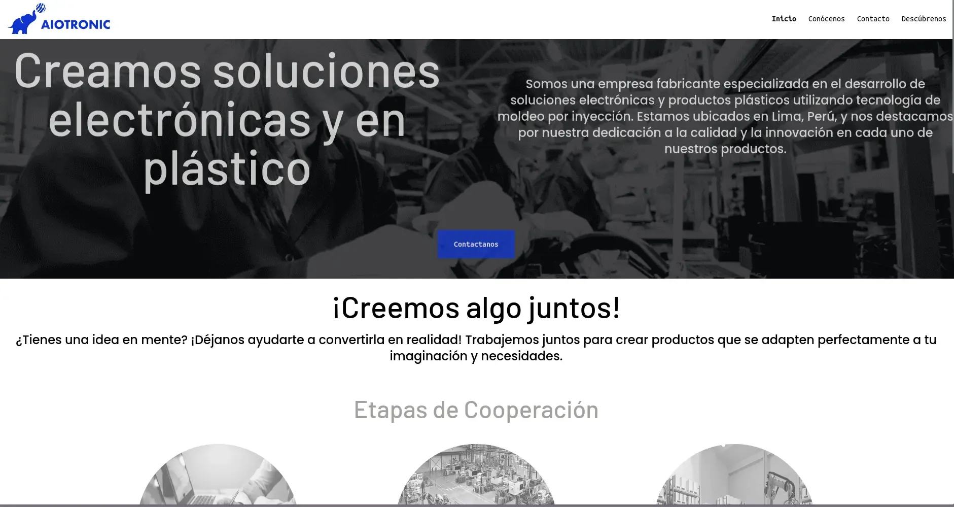 Aiotronic Landing Page